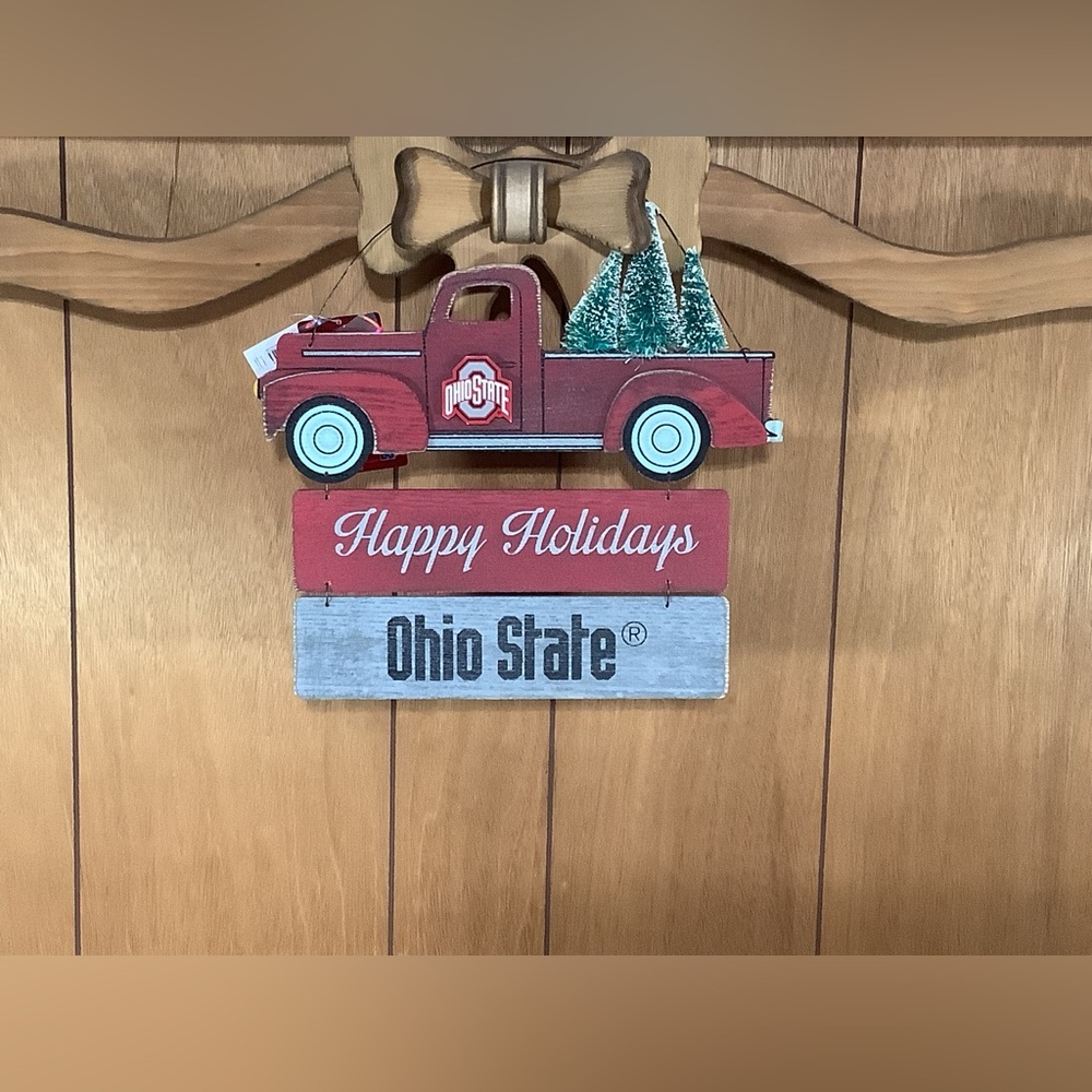 Forever Collectibles Red Truck Ohio State Buckeyes OSU Holiday Christmas Decor